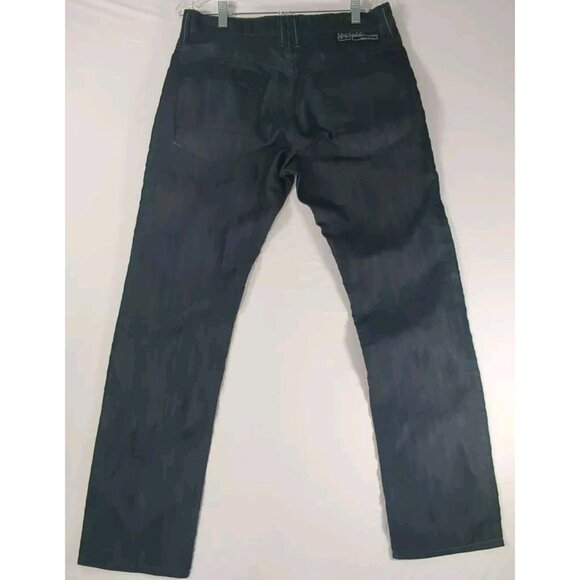 Sean John Navy Blue Denim Jeans Pants Hip Hop Streetwear Mens 32x30 Straight Leg - Picture 3 of 12